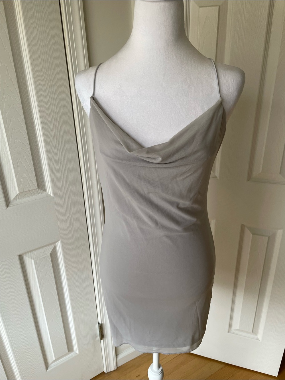 Forever 21 Taupe Spaghetti Strap Cowl Mini Dress